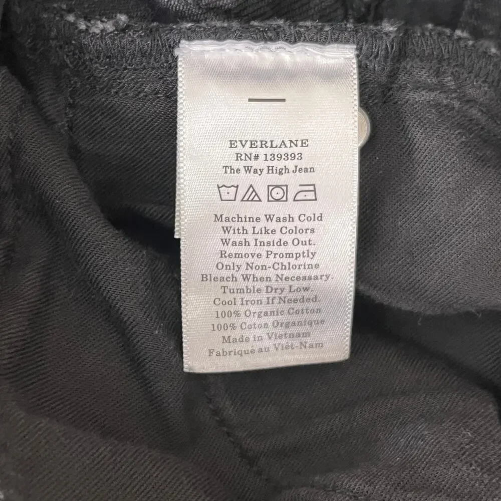 Everlane The Way-High Jeans Charcoal Black - Picture 7 of 8
